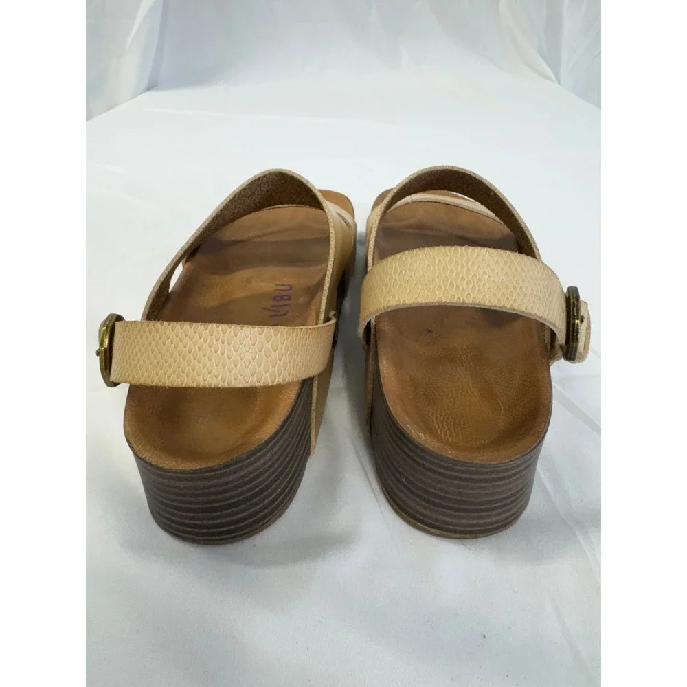 Blowfish Malibu Marge Platform Sandals Light Almond Dye Sz 9